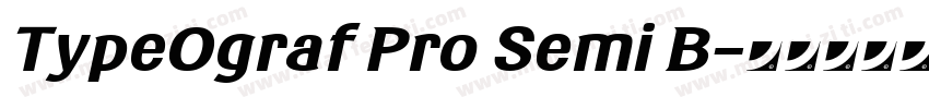 TypeOgraf Pro Semi B字体转换